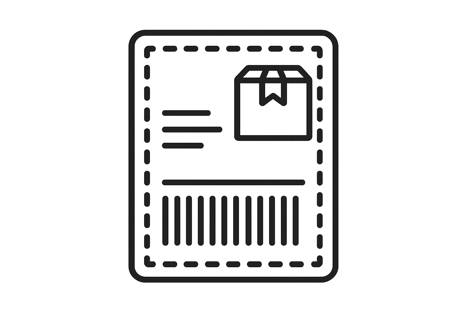 shipping laBEL ICON